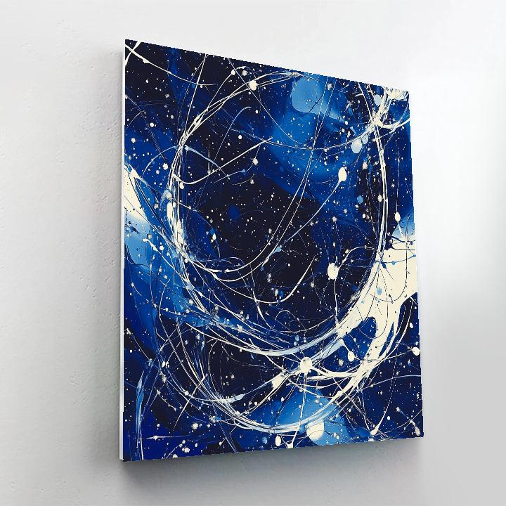 Jackson Pollock Inspired Celestial Pulse Of Dripping Stars paint by color
