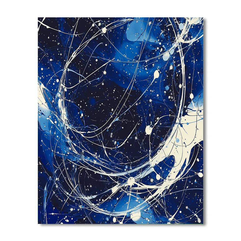 Jackson Pollock Inspired Celestial Pulse Of Dripping Stars paint by color