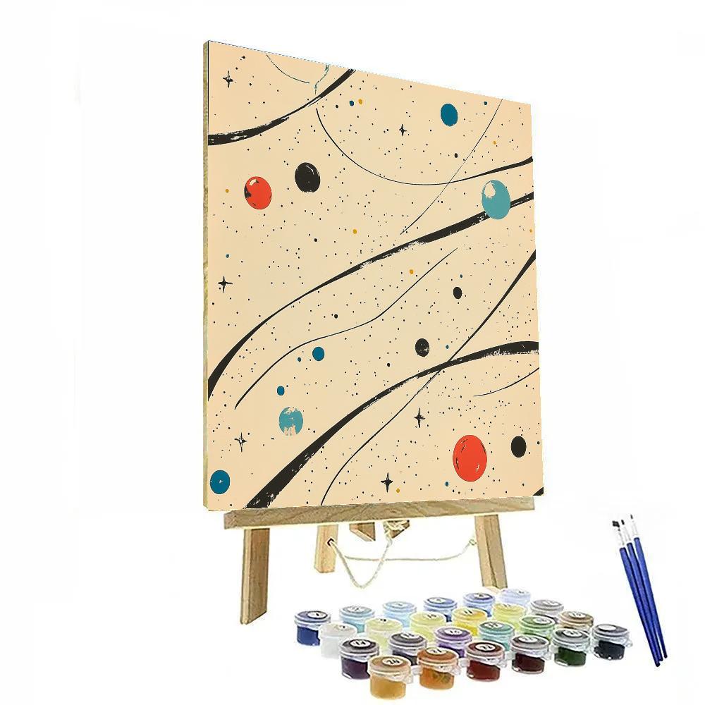 Joan Miro Inspired Dreamy Planetary Playground painting number kit