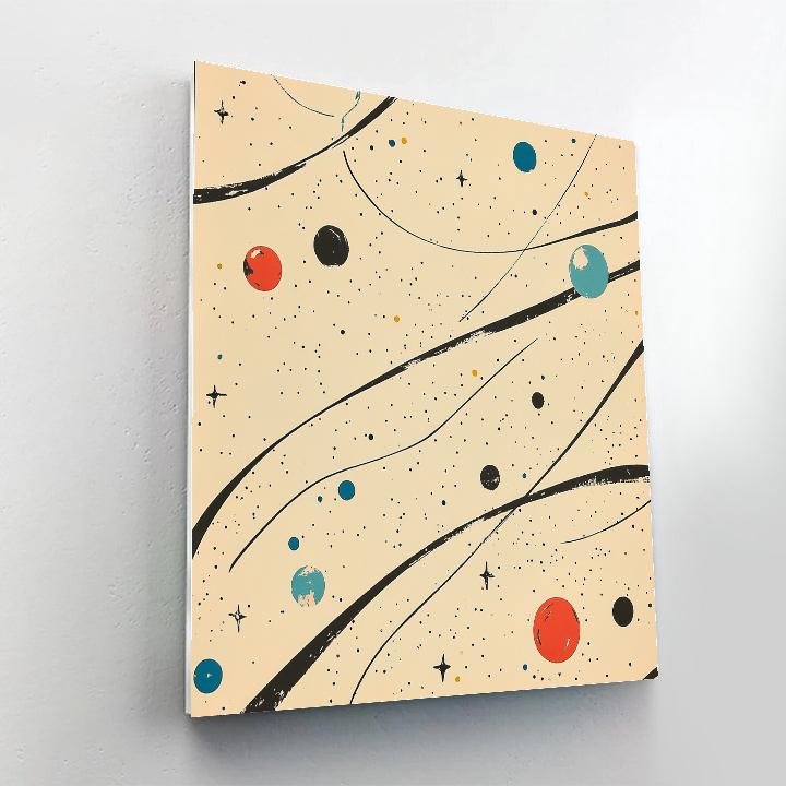 Joan Miro Inspired Dreamy Planetary Playground painting number kit
