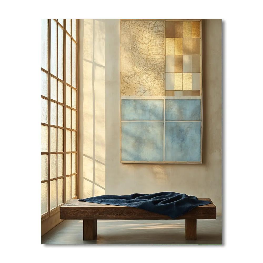 Johannes Vermeer Inspired Delft Window With Folded Map And Quiet Light Number painting