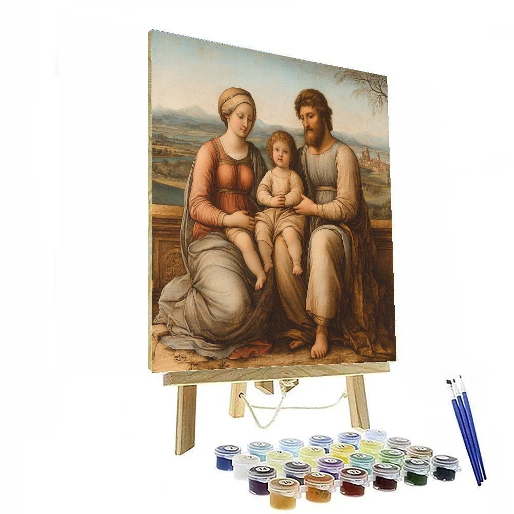 Leonardo Da Vinci Inspired Intimate Family Portrait paint by number