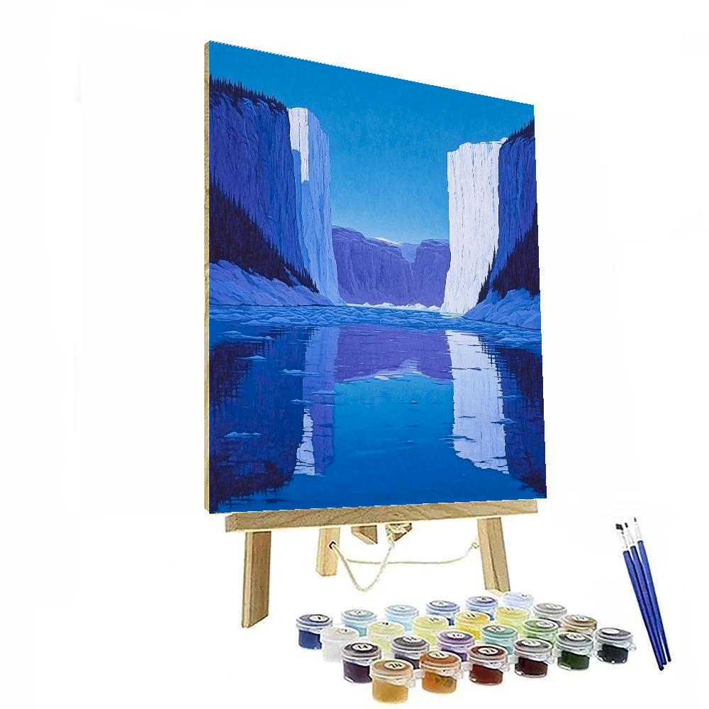 Lawren Harris Inspired Luminous Fjord Between Icebound Cliffs Numbered painting kits