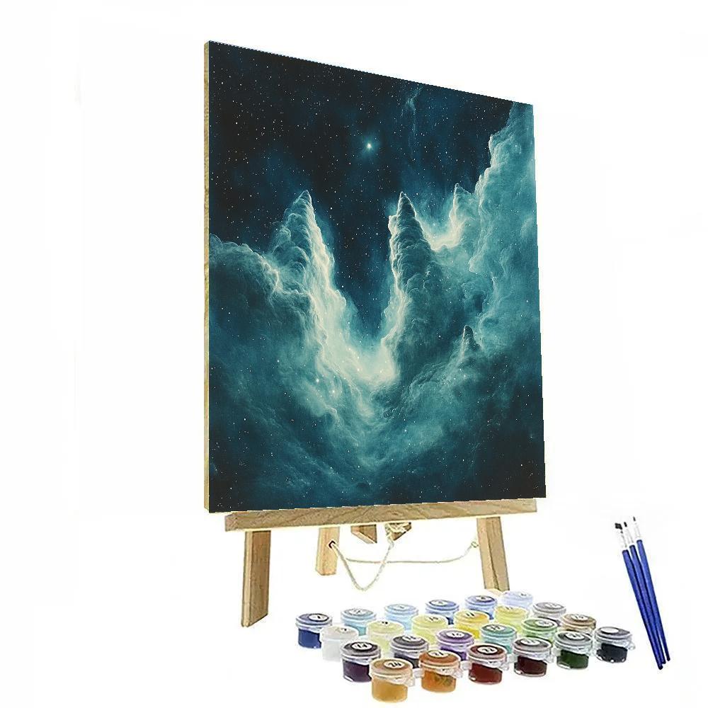 Michelangelo Inspired Nebular Citadel paint by number