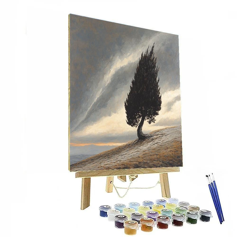 Michelangelo Inspired Cypress Tempest Painting by numbers kit