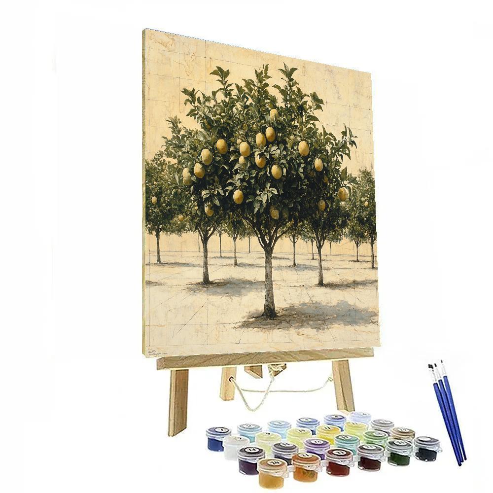 Michelangelo Inspired Marble Orchard Painting by numbers kit