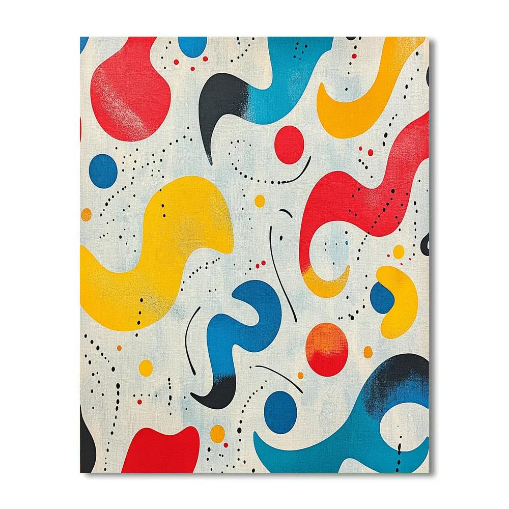 Joan Miró Inspired Carnival Of Abstract Emotions Paint by numbers kits