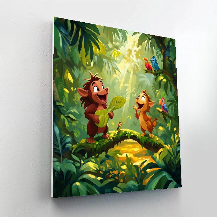 Timon And Pumbaa Jungle Music Break Disney Inspired Painting by numbers kit