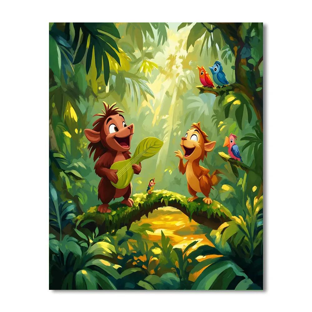 Timon And Pumbaa Jungle Music Break Disney Inspired Painting by numbers kit