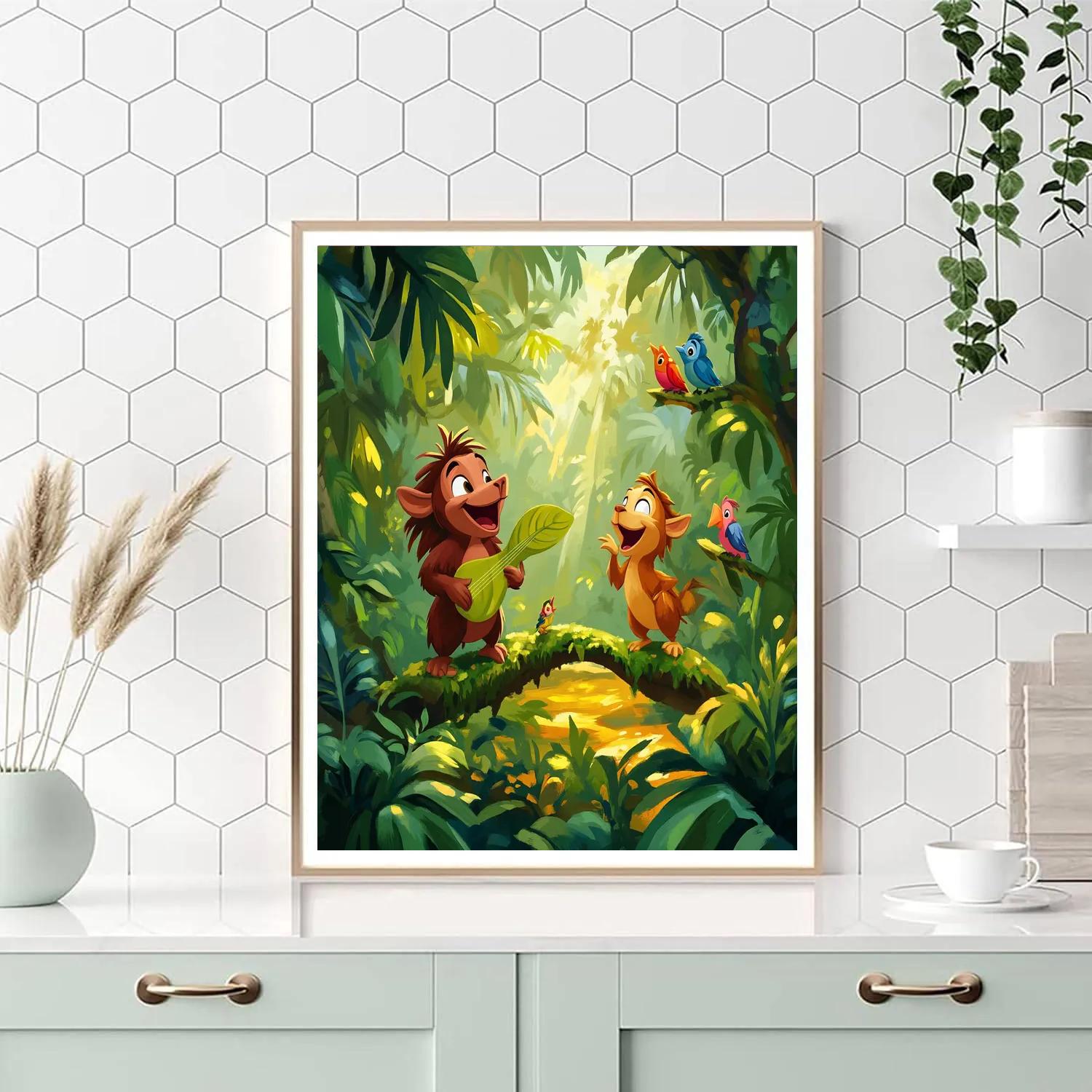 Timon And Pumbaa Jungle Music Break Disney Inspired Painting by numbers kit