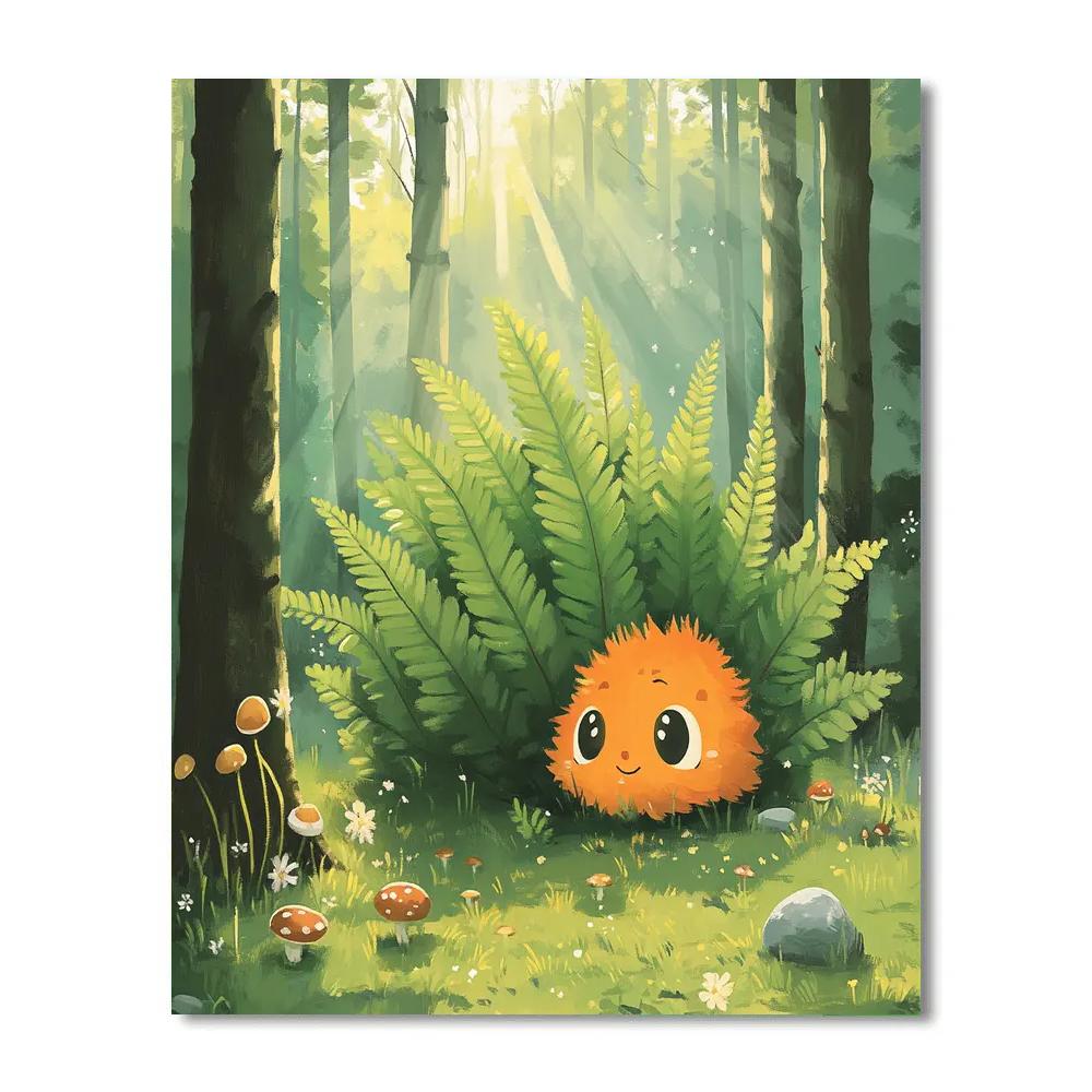 Pascal Leafy Forest Hide And Seek Disney Inspired painting number kit