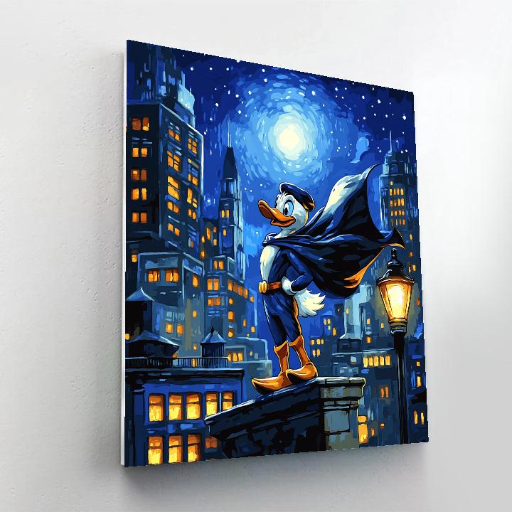 Darkwing Duck Rooftop Night Patrol Disney Inspired Number painting