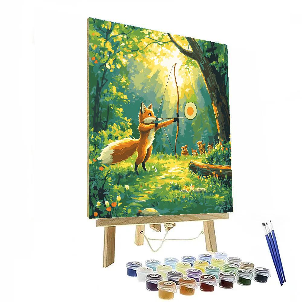 Robin Hood Forest Archery Challenge Disney Inspired Number painting