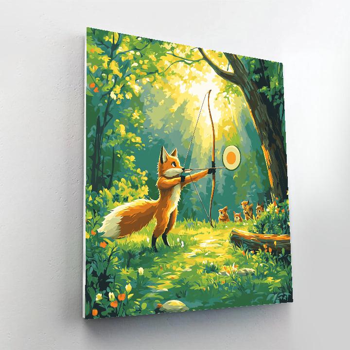 Robin Hood Forest Archery Challenge Disney Inspired Number painting