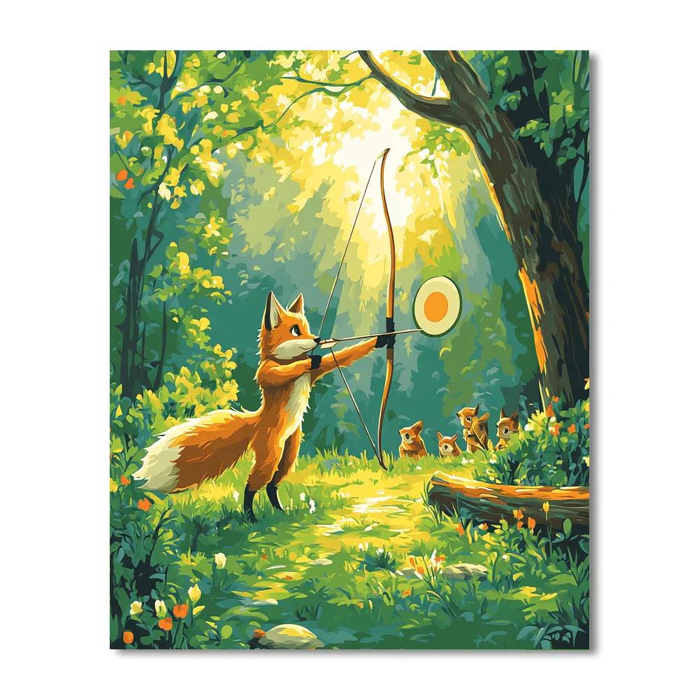 Robin Hood Forest Archery Challenge Disney Inspired Number painting