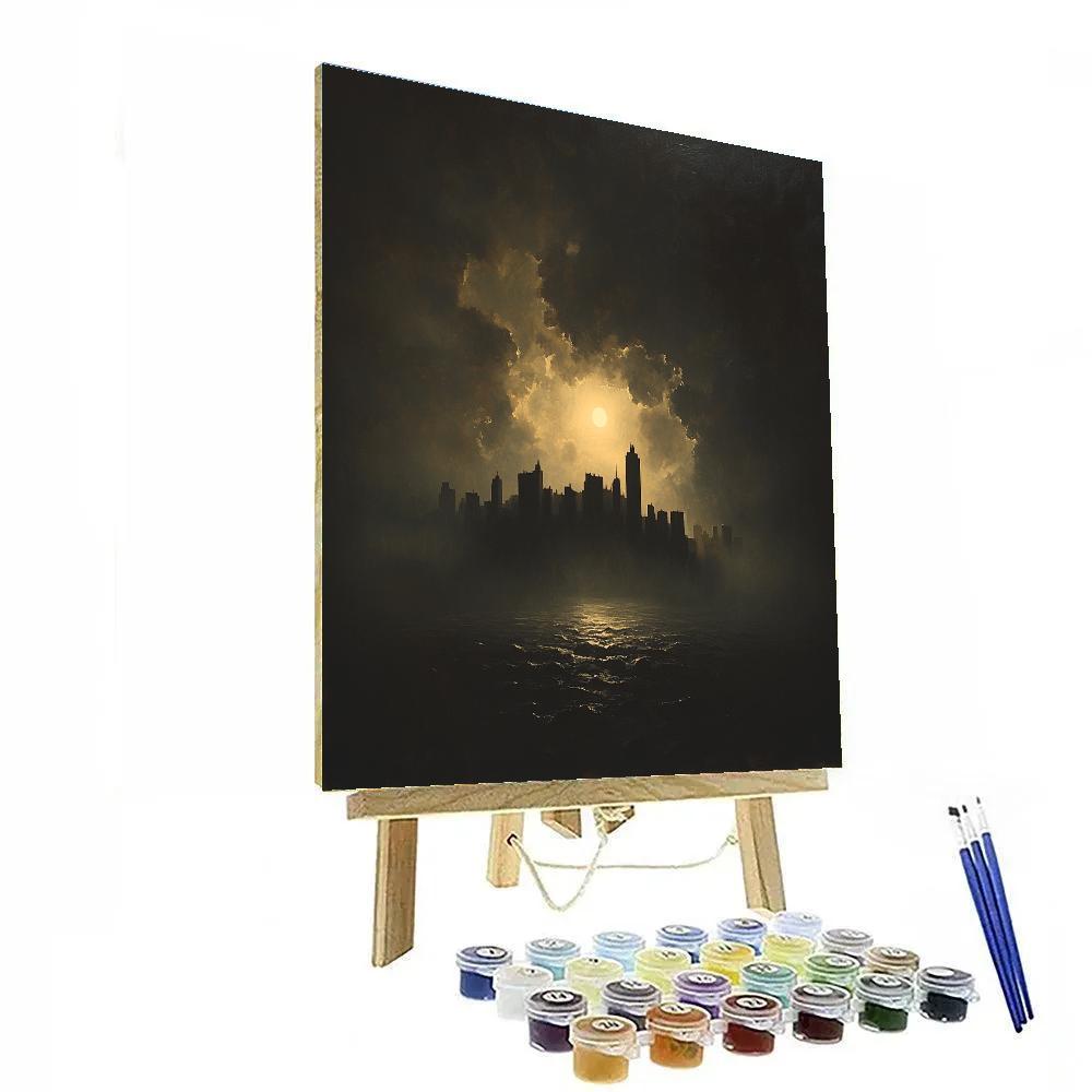 Caravaggio Inspired Stormlit City Haze paint by color