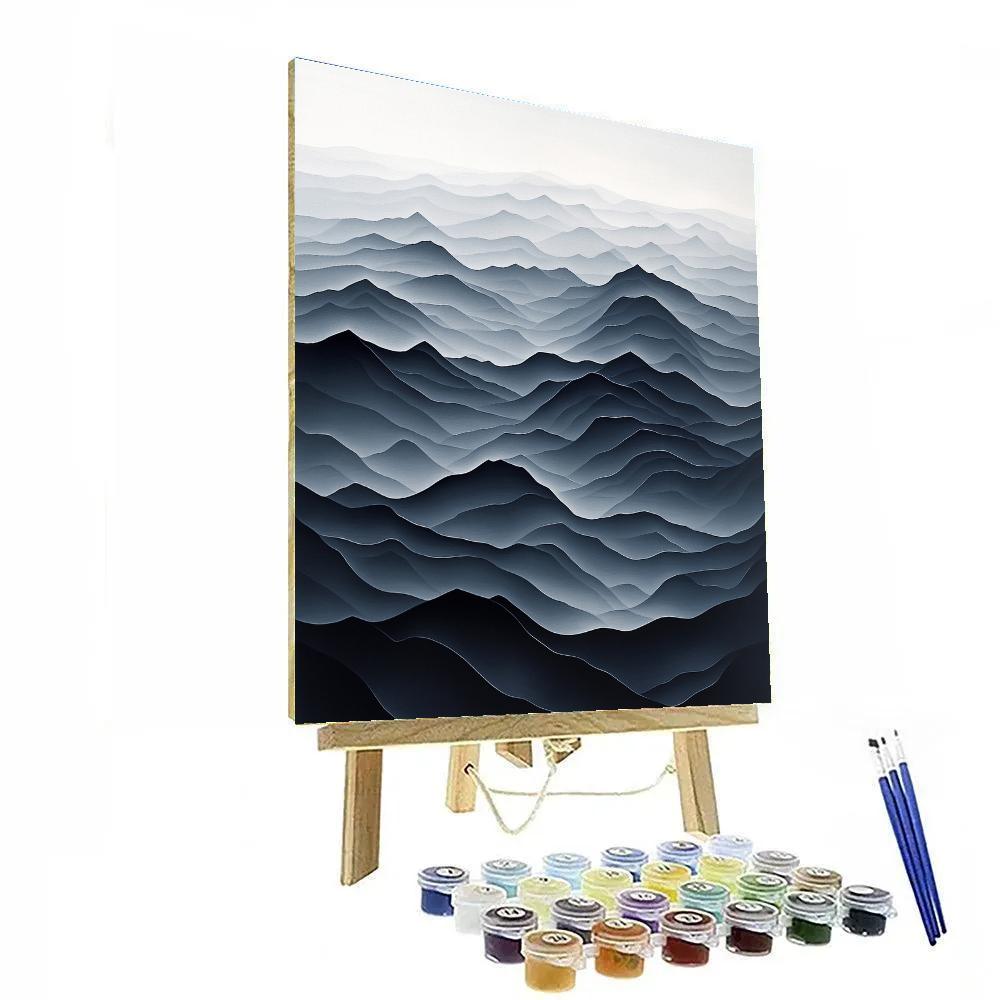 M.C. Escher Inspired Fractal Mountain Labyrinth Painting by numbers kit