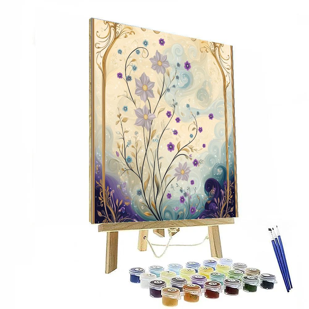 Alphonse Mucha Inspired Nebula Garden Reverie Painting by numbers kit