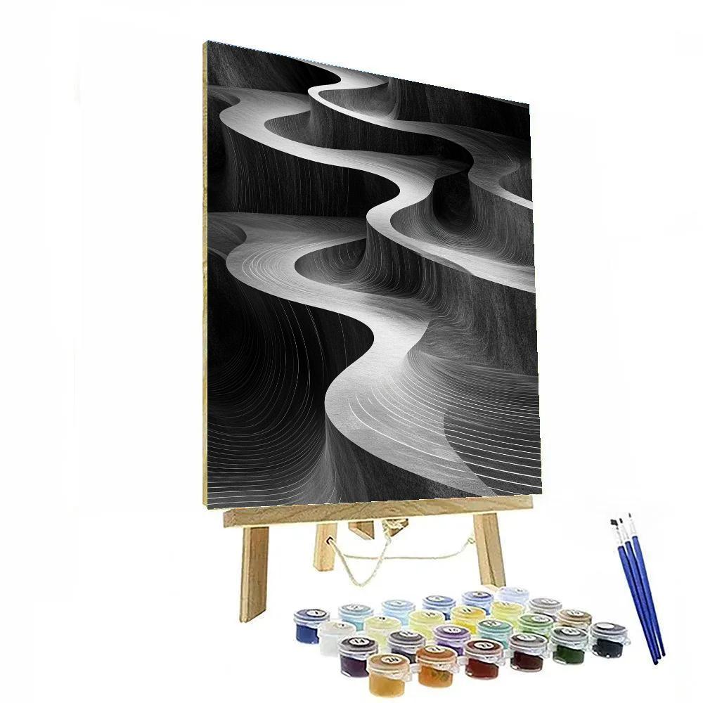 M.C. Escher Inspired Infinite River Of Time paint by color