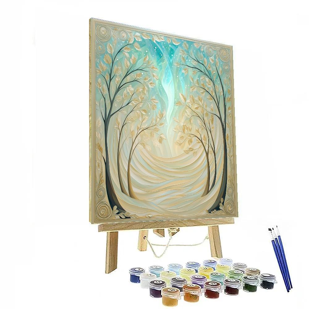 Alphonse Mucha Inspired Aurora Of Whispering Forest Paint by numbers kits
