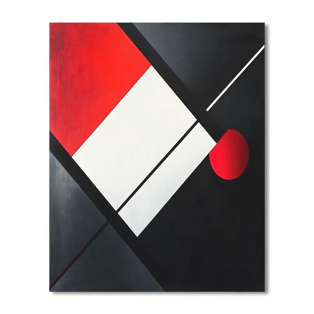 Kazimir Malevich Inspired Geometric Silence painting number kit