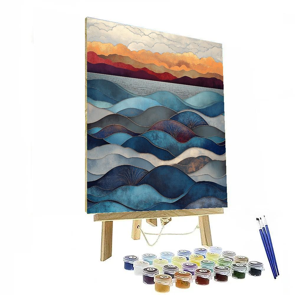 Hiroshige Inspired Autumn Tidal Currents Paint by numbers art