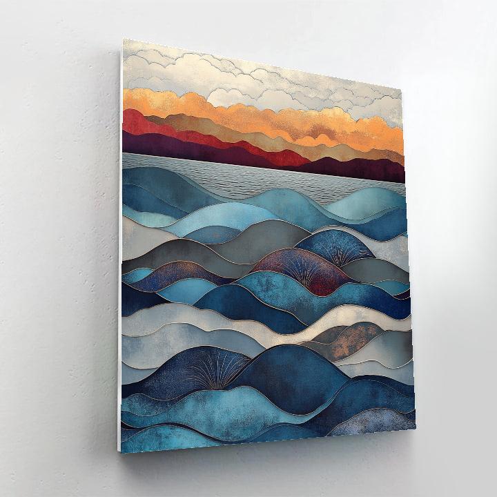 Hiroshige Inspired Autumn Tidal Currents Paint by numbers art