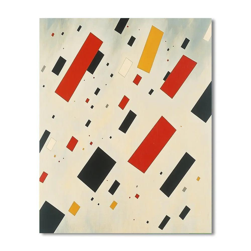 Kazimir Malevich Inspired Rhythm Of Pure Rectangles Paint by numbers kits