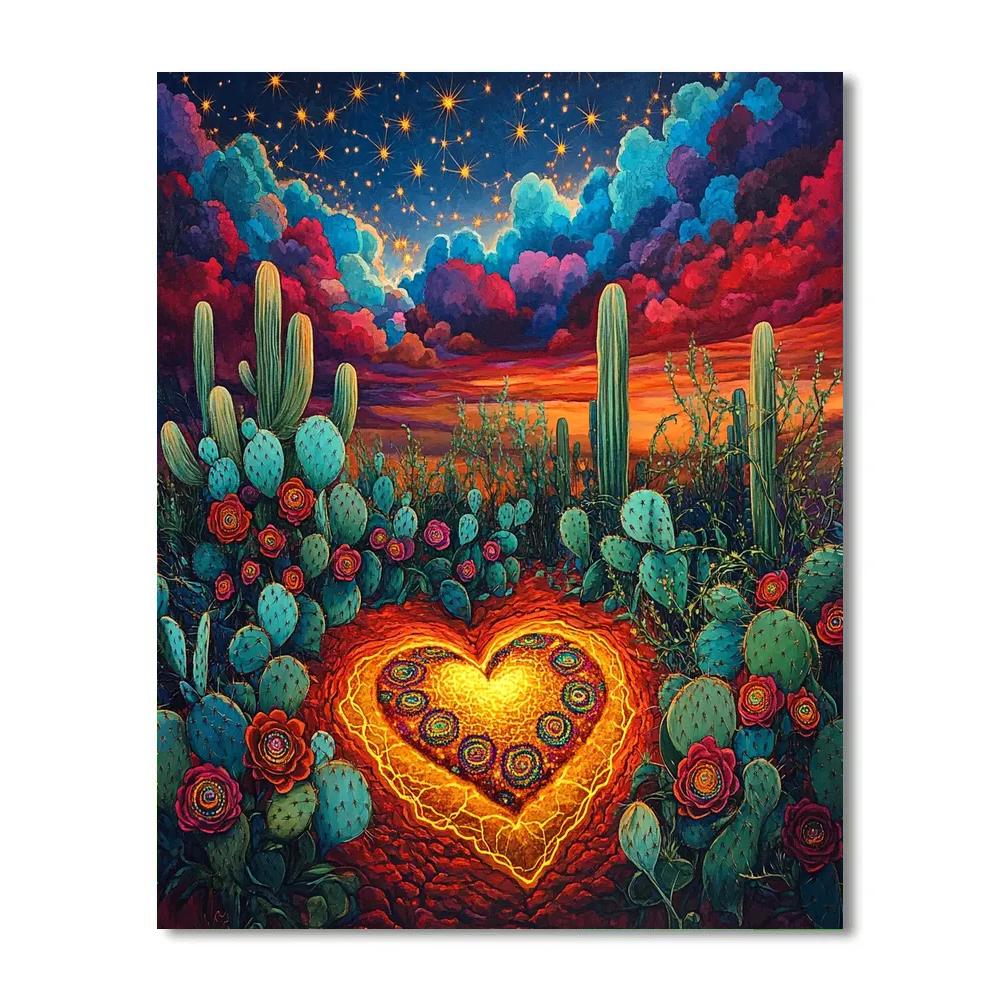 Frida Kahlo Inspired Desert Heartland Numbered painting kits