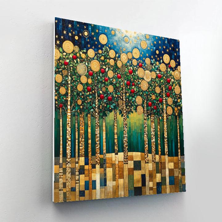 Gustav Klimt Inspired Golden Orchard Constellations Painting by numbers kit