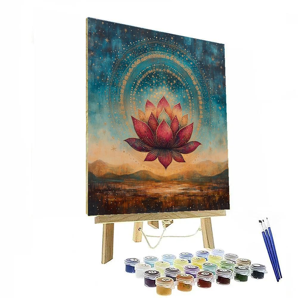 Nandalal Bose Inspired Cosmic Lotus Of Dawn DIY paint by numbers