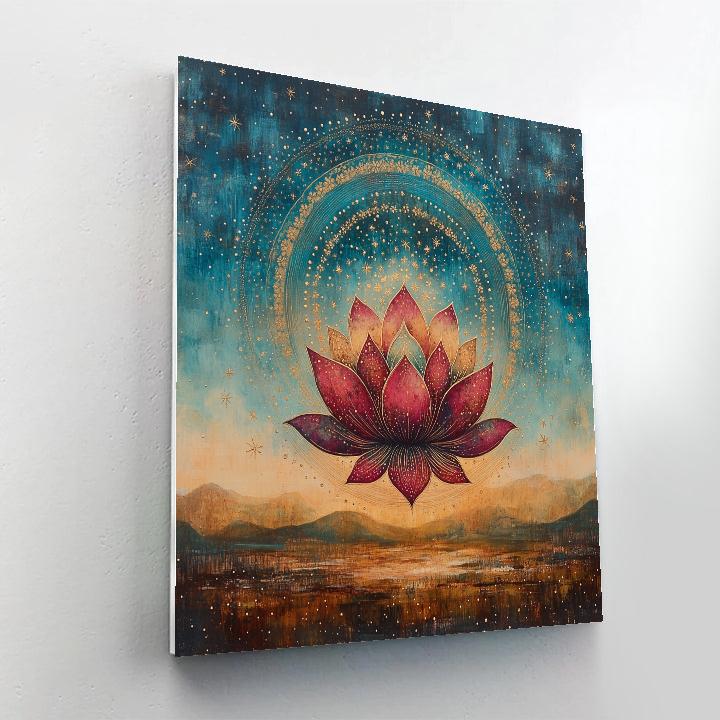 Nandalal Bose Inspired Cosmic Lotus Of Dawn DIY paint by numbers
