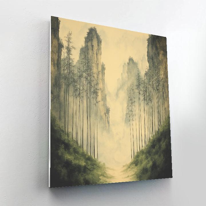 Zhao Mengfu Inspired Whispering Bamboo In Empty Valley paint by numbers