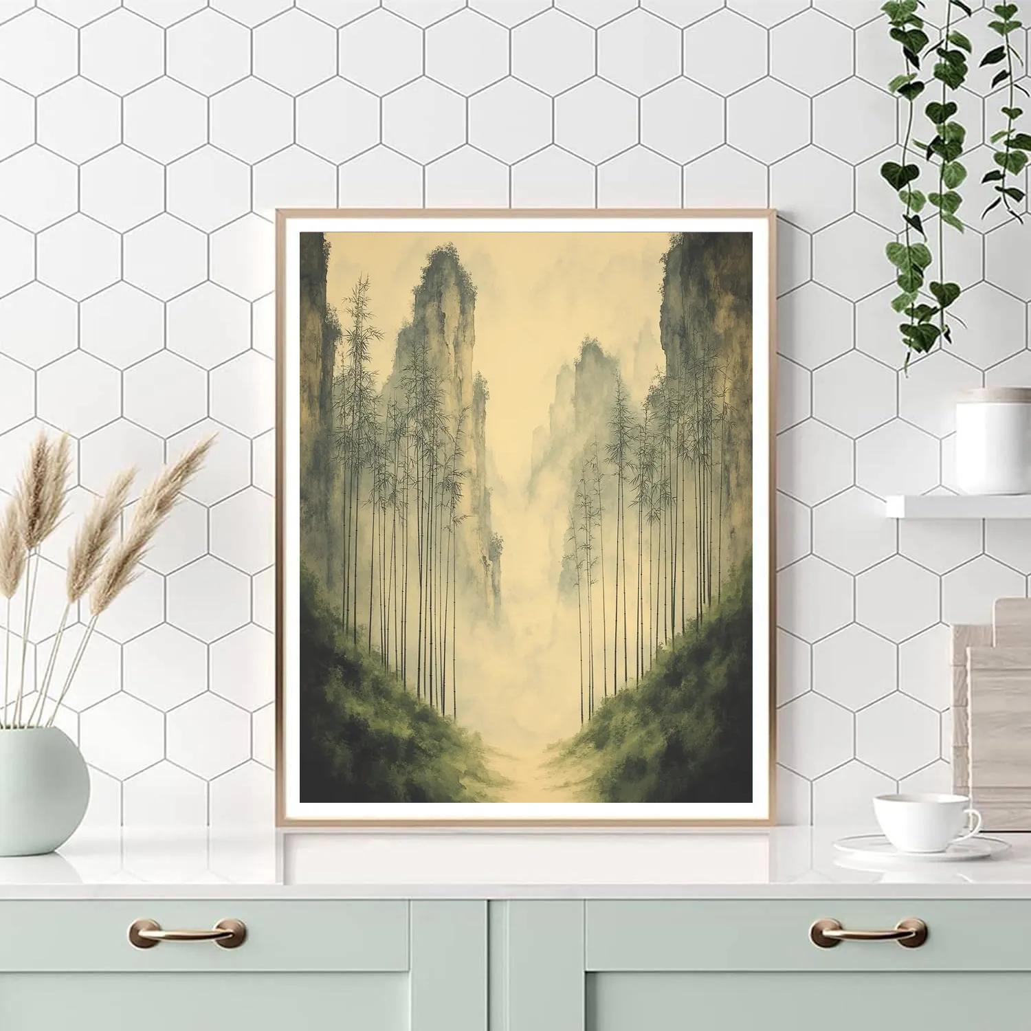 Zhao Mengfu Inspired Whispering Bamboo In Empty Valley paint by numbers