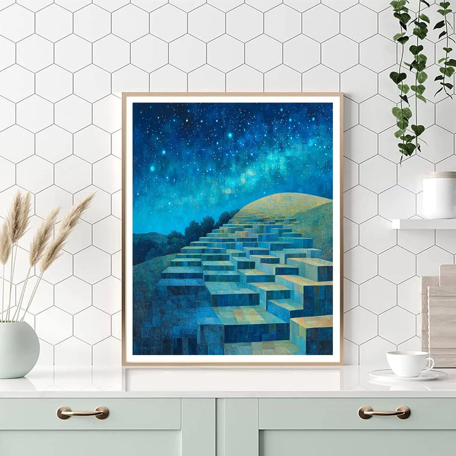 Paul Cézanne Inspired Cosmic Terraces Of Starlight Numbered painting kits