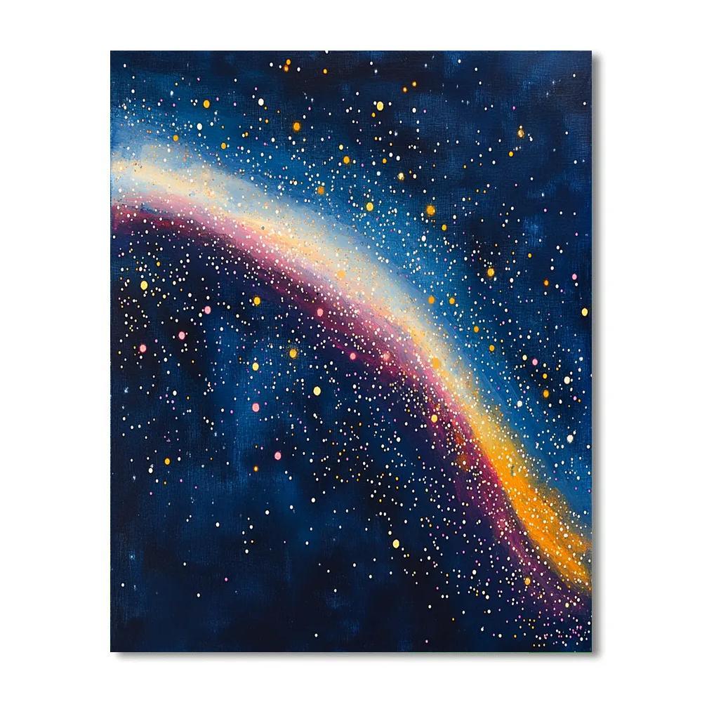Georges Seurat Inspired Cosmic Tidal Drift DIY paint by numbers