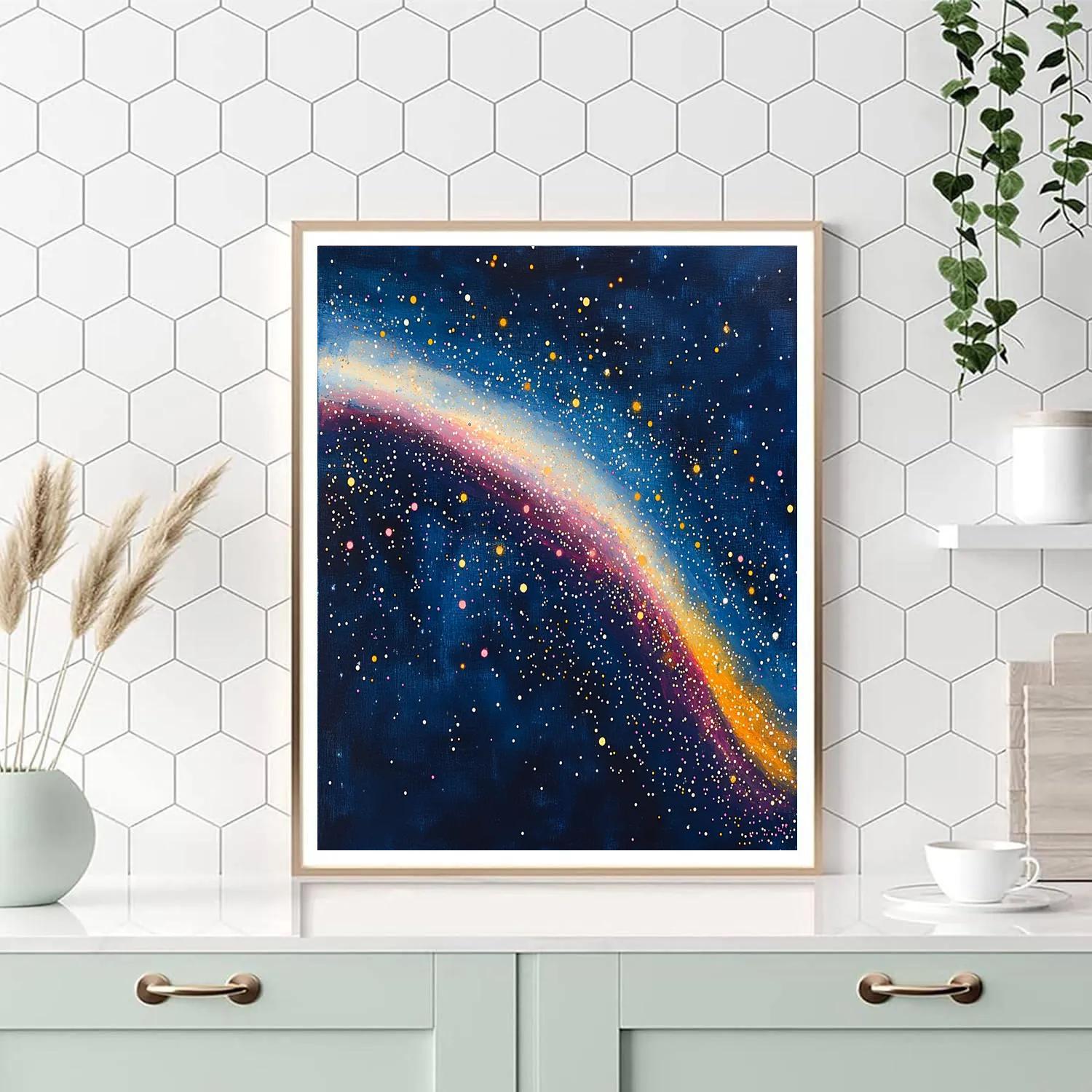 Georges Seurat Inspired Cosmic Tidal Drift DIY paint by numbers