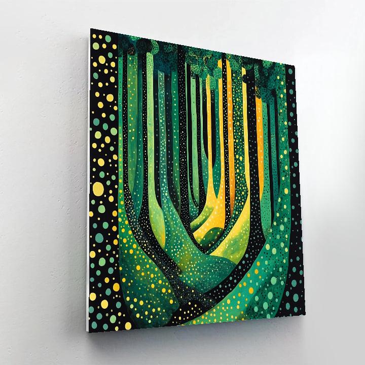 Yayoi Kusama Inspired Pulsating Forest Of Dots Painting by numbers kit
