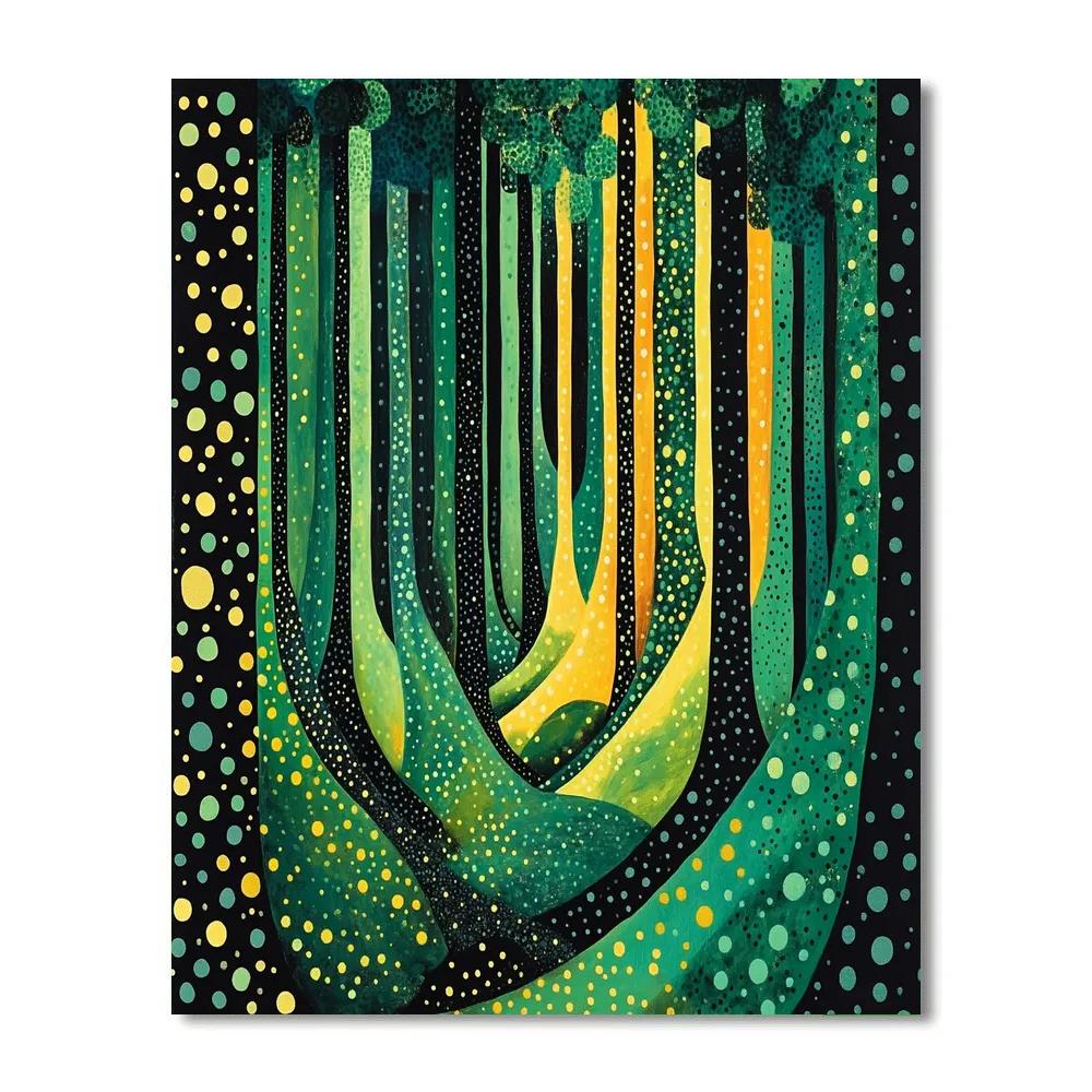 Yayoi Kusama Inspired Pulsating Forest Of Dots Painting by numbers kit