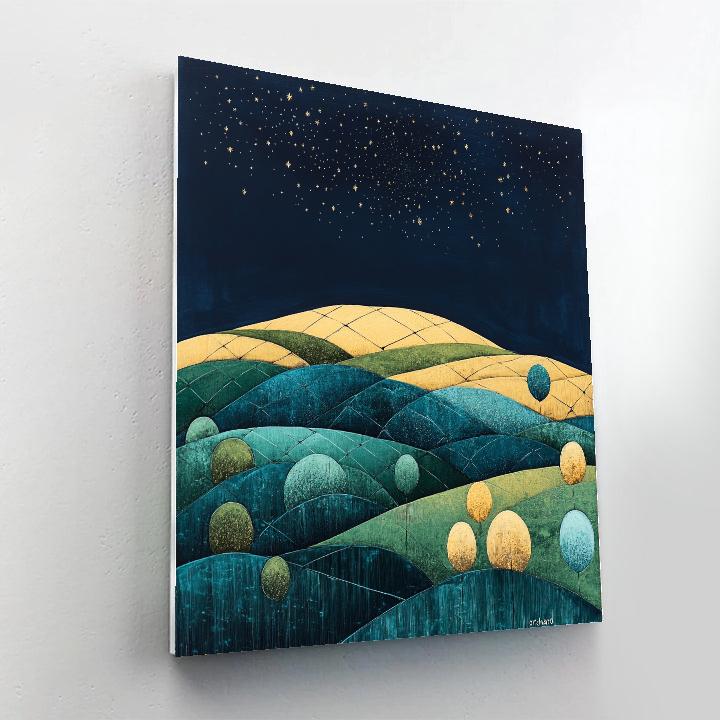 Paul Cézanne Inspired Celestial Orchard Of Light Planes paint by number
