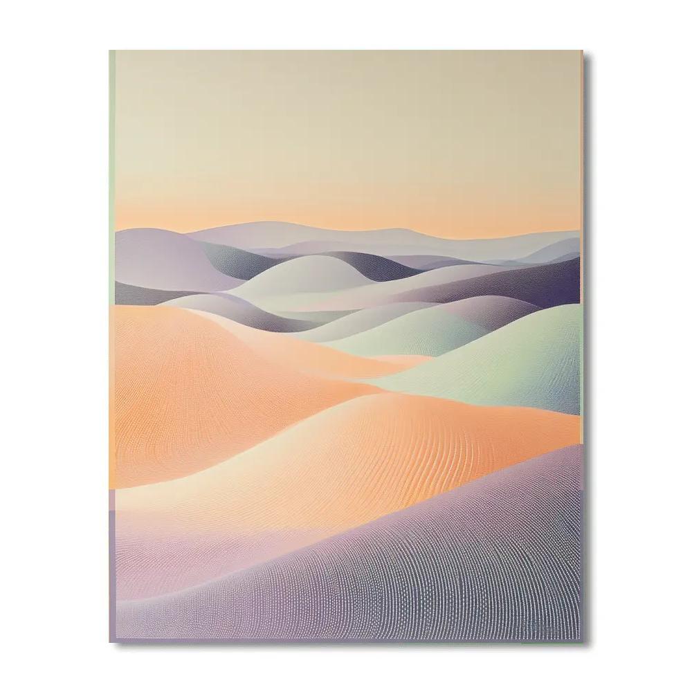 Georges Seurat Inspired Temporal Echo Fields Number painting