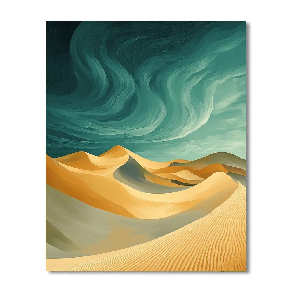 Max Ernst Inspired Tidal Desert Of Echoing Dunes Paint by numbers kits