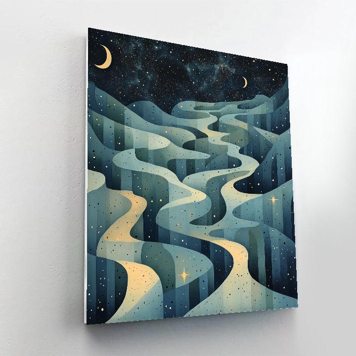 Max Ernst Inspired Celestial Labyrinth Of Drifting Moons Paint by numbers art