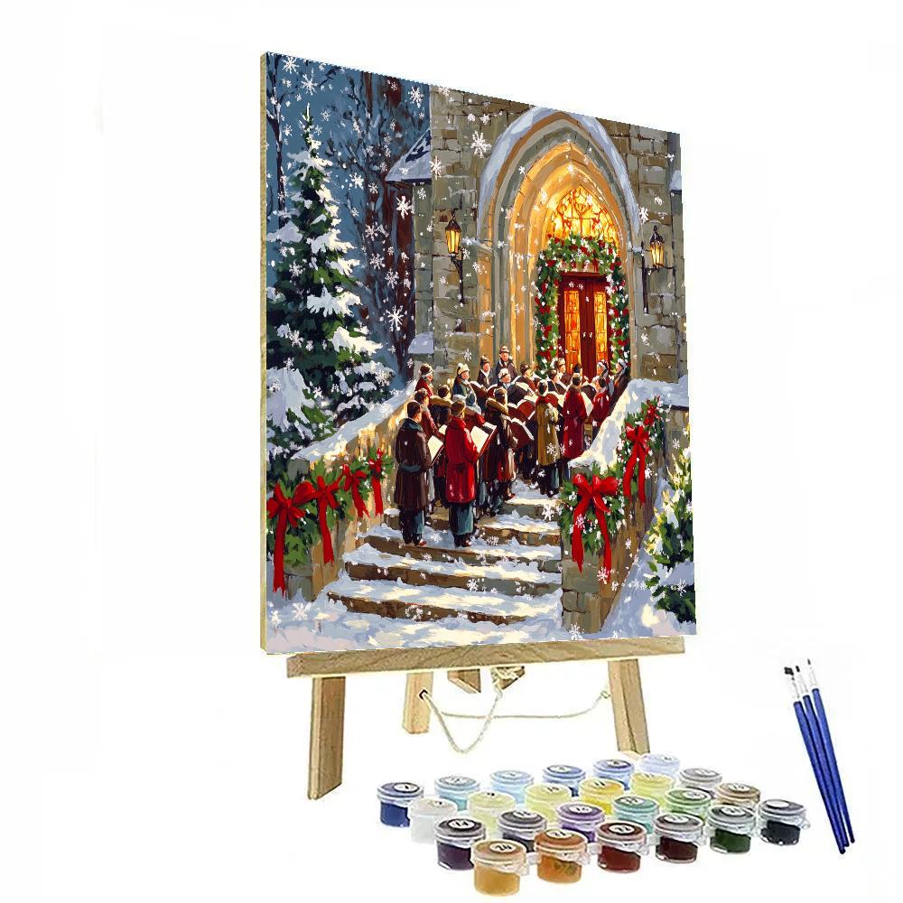 Snowflake Choir By The Cathedral Painting by numbers kit