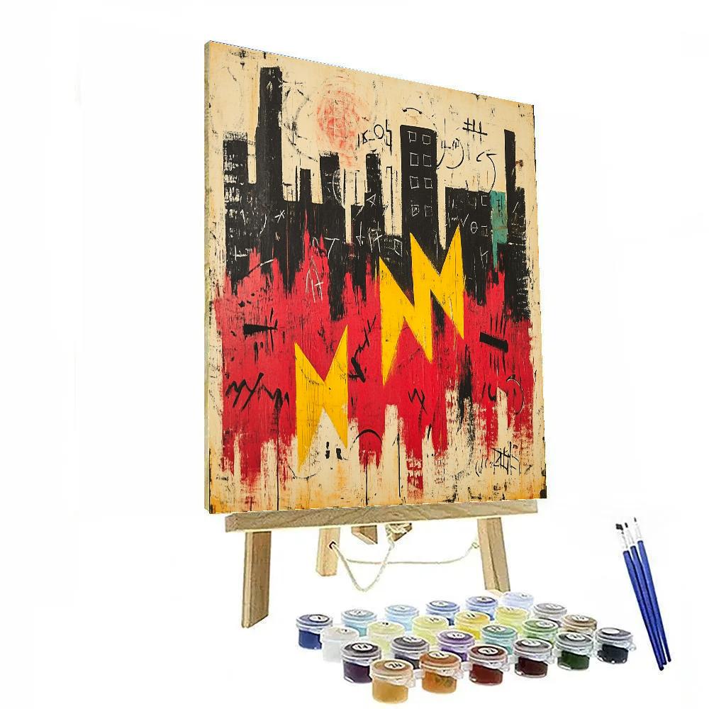 Jean-Michel Basquiat Inspired Urban Rhythm Without Streets Paint by numbers kits