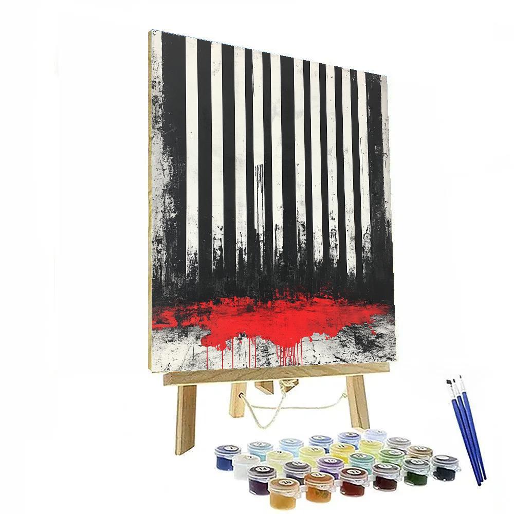 Banksy Inspired Melting Planet Barcode painting number kit