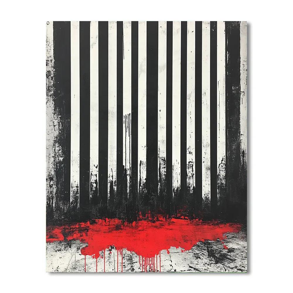 Banksy Inspired Melting Planet Barcode painting number kit