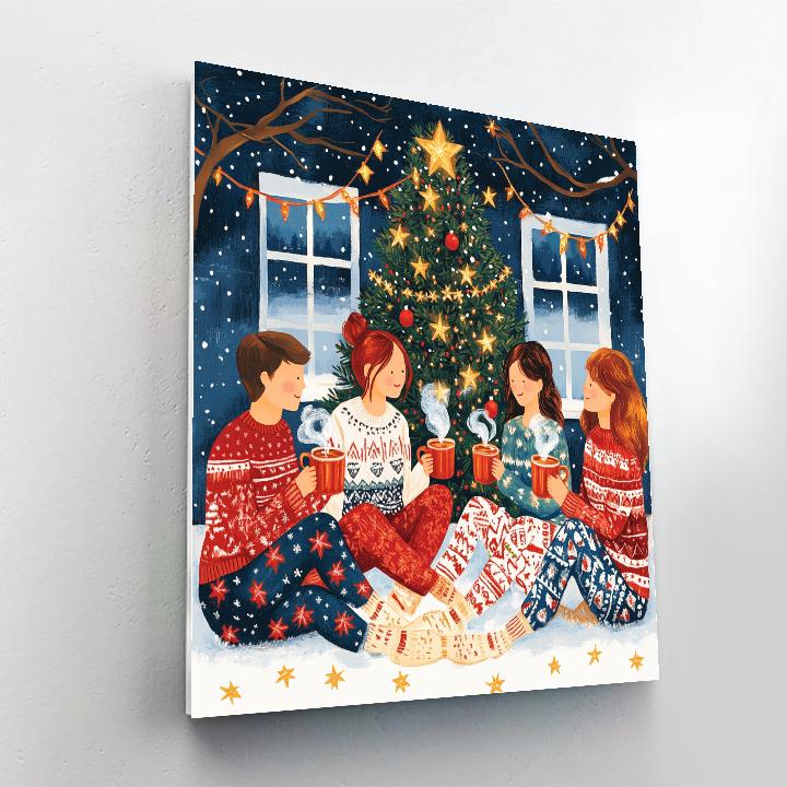 Cocoa By The Tree Paint by numbers art