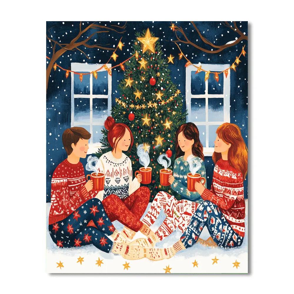 Cocoa By The Tree Paint by numbers art