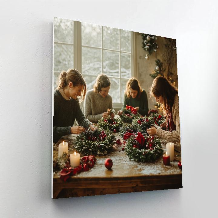 Wreath Making Afternoon Painting by numbers kit